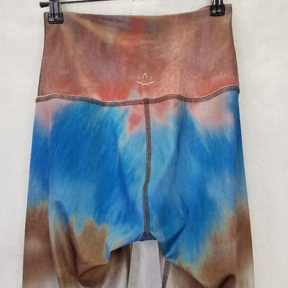 Beyond Yoga 7/8 Leggings Women's S Multi Color Red Blue Stripe Lux High Waisted - Picture 8 of 14